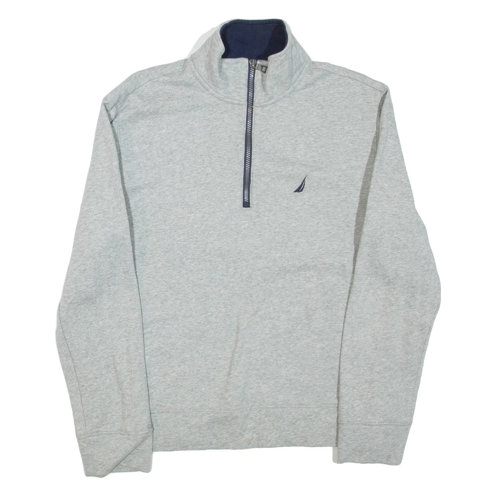 NAUTICA Mens Sweatshirt Grey 1/4 Zip M