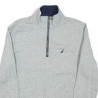 NAUTICA Mens Sweatshirt Grey 1/4 Zip M