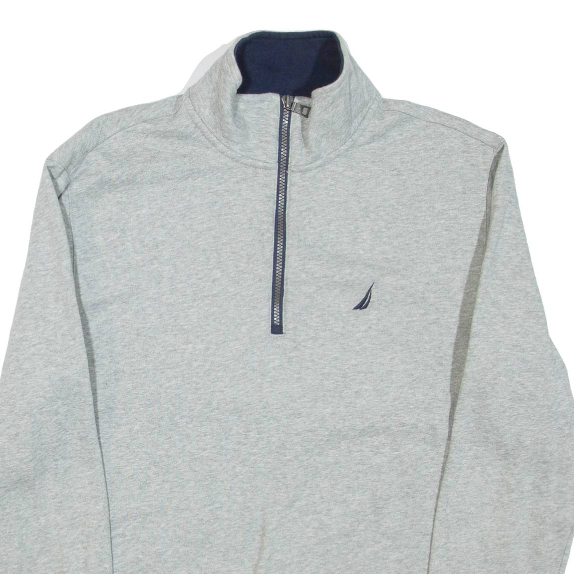 NAUTICA Mens Sweatshirt Grey 1/4 Zip M