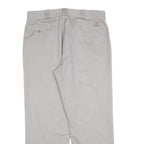 DICKIES Mens Cotton Blend Beige Relaxed Straight Trousers W36 L30 Casual
