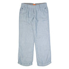WHITE STUFF Womens Trousers Blue Regular Straight Linen W34 L30