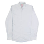 HUGO BOSS Super Slim Fit Mens Plain Shirt Grey Long Sleeve M