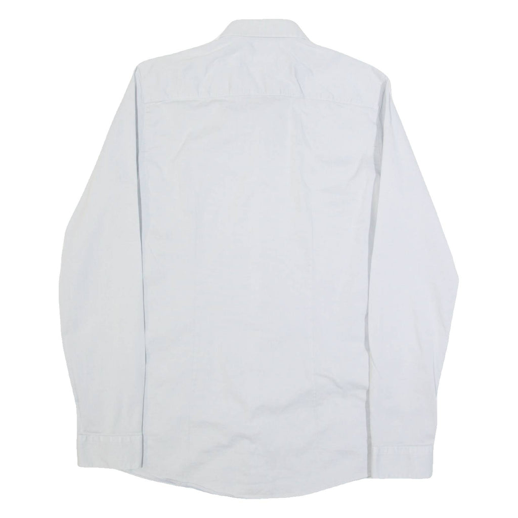 HUGO BOSS Super Slim Fit Mens Plain Shirt Grey Long Sleeve M