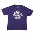 CHAMPION Mens Blue Emerson College Graphic T-Shirt L Short Sleeve Crew Neck