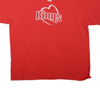 ADIDAS Mens Red Kings Graphic T-Shirt 2XL Short Sleeve Crew Neck Cotton Blend