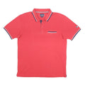 FILA Mens Red & Navy Polo Shirt Short Sleeve Cotton Blend XL Classic Logo