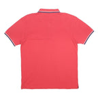 FILA Mens Red & Navy Polo Shirt Short Sleeve Cotton Blend XL Classic Logo