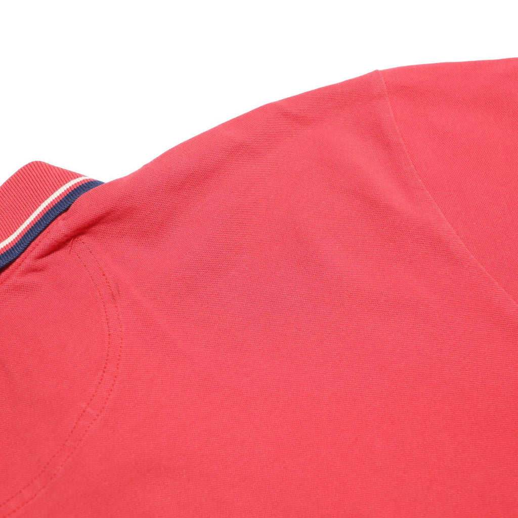 FILA Mens Red & Navy Polo Shirt Short Sleeve Cotton Blend XL Classic Logo