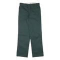 DICKIES Mens Regular Fit Green Cotton Blend Trousers W31 L31 Workwear Straight
