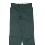 DICKIES Mens Regular Fit Green Cotton Blend Trousers W31 L31 Workwear Straight