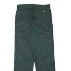 DICKIES Mens Regular Fit Green Cotton Blend Trousers W31 L31 Workwear Straight