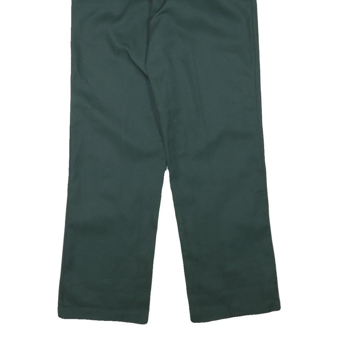 DICKIES Mens Regular Fit Green Cotton Blend Trousers W31 L31 Workwear Straight