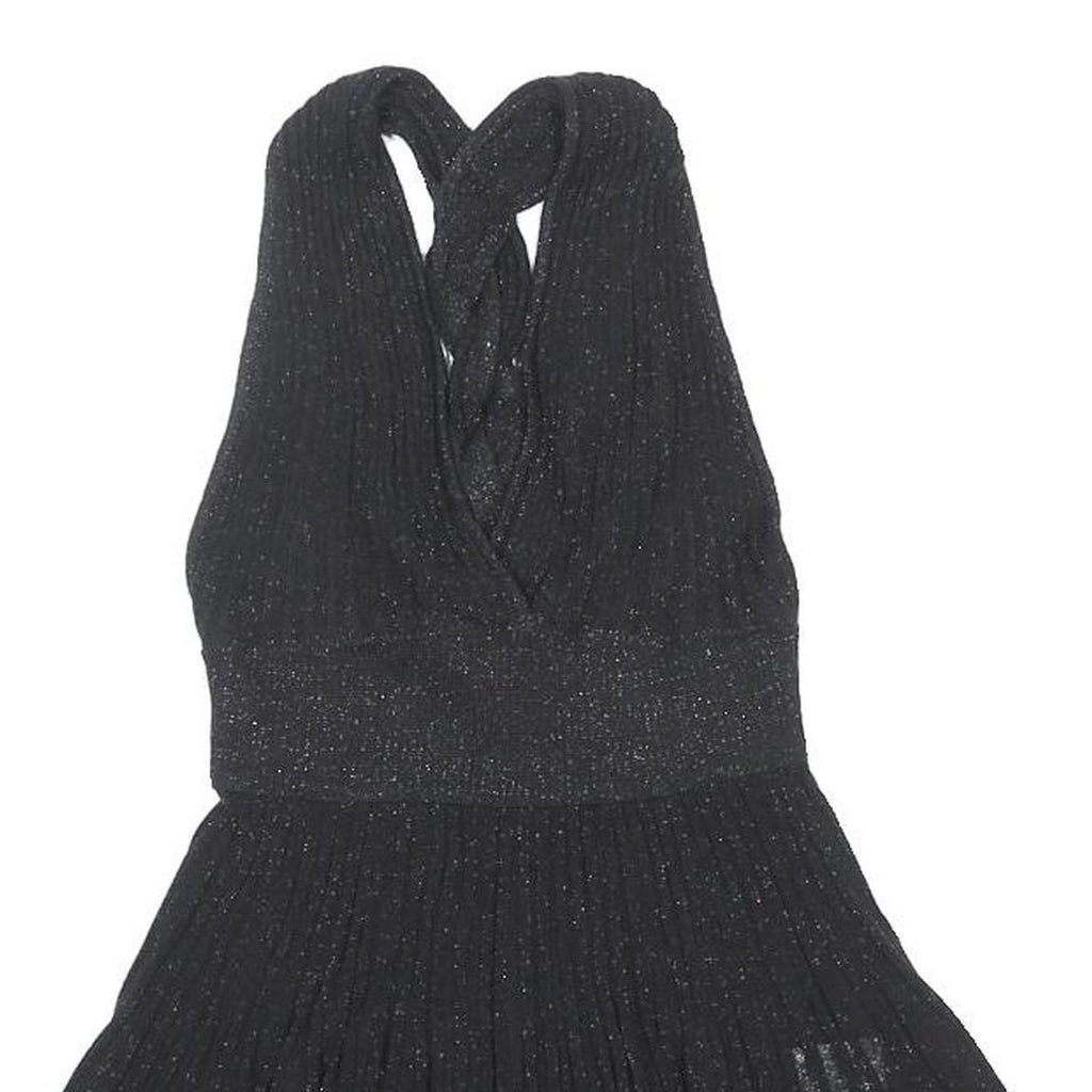 JOSEPH Womens Black Sleeveless Fit & Flare Knit Mini Dress XS Evening Party