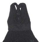 JOSEPH Womens Black Sleeveless Fit & Flare Knit Mini Dress XS Evening Party