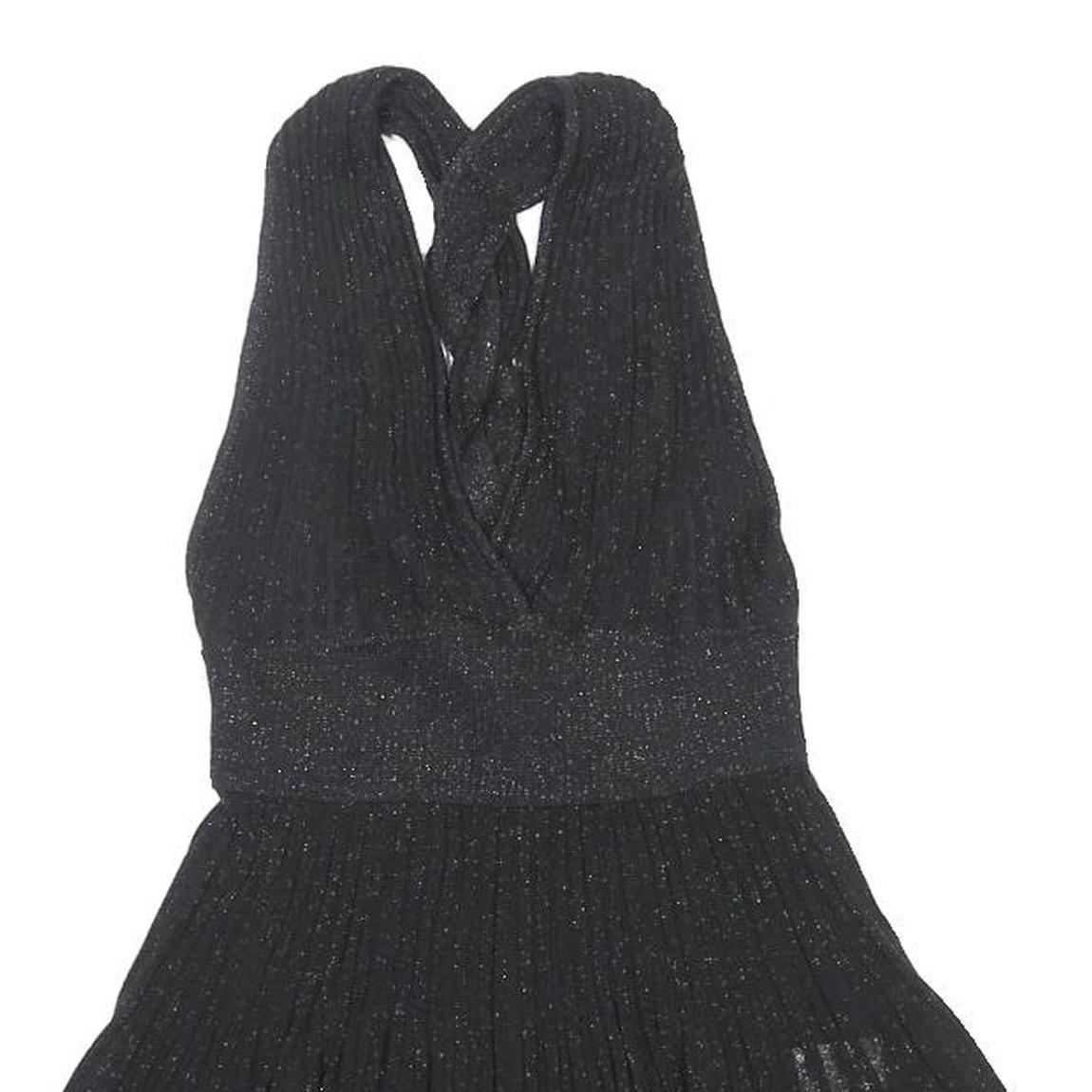 JOSEPH Womens Black Sleeveless Fit & Flare Knit Mini Dress XS Evening Party