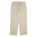 WRANGLER Mens Beige Regular Straight Denim W34 L28 Casual Zip Cotton Jeans
