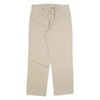 WRANGLER Mens Beige Regular Straight Denim W34 L28 Casual Zip Cotton Jeans