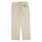 WRANGLER Mens Beige Regular Straight Denim W34 L28 Casual Zip Cotton Jeans