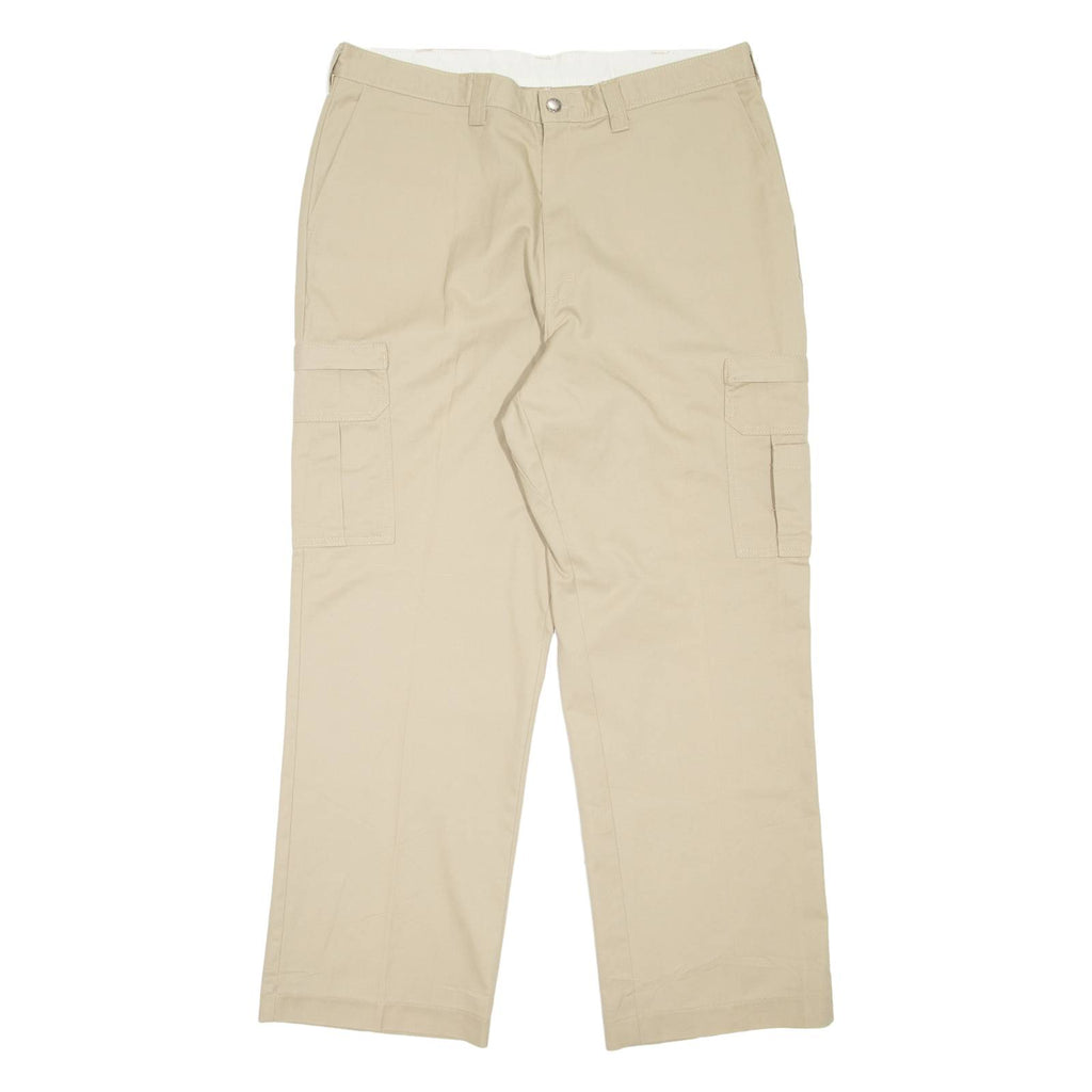 DICKIES Cargo Workwear Mens Trousers Beige Relaxed Straight W38 L32
