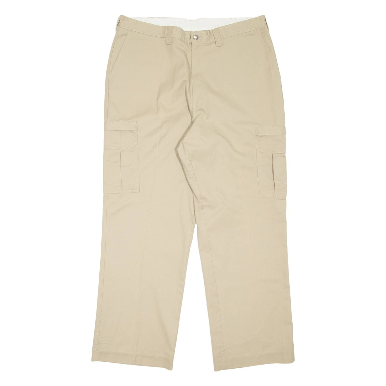 DICKIES Cargo Workwear Mens Trousers Beige Relaxed Straight W38 L32