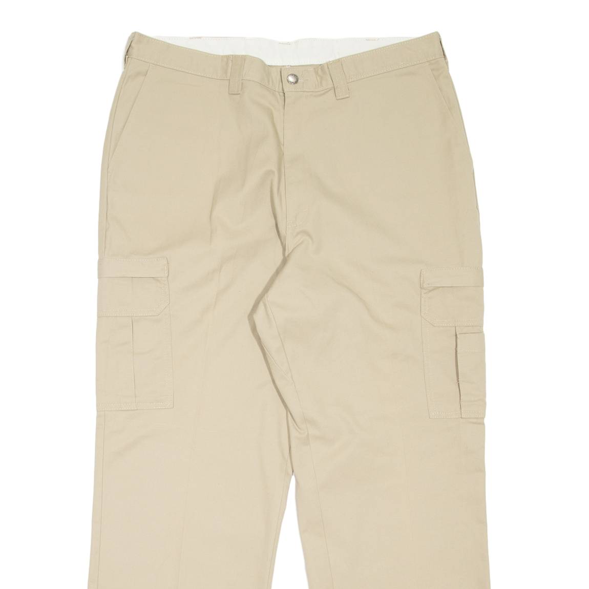 DICKIES Cargo Workwear Mens Trousers Beige Relaxed Straight W38 L32
