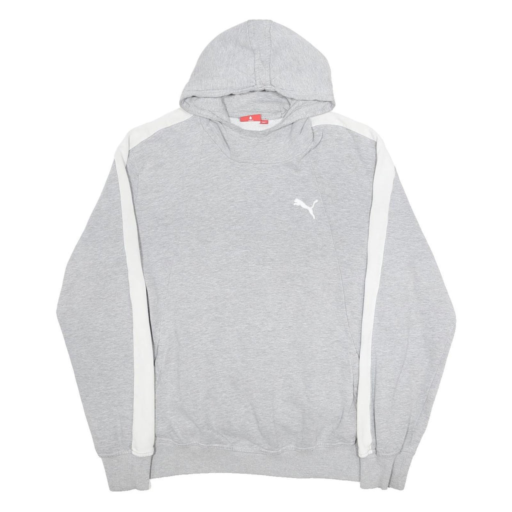 PUMA Womens Grey & White Hoodie 2XL Cotton Blend Casual Sportswear Sweatshirt