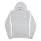 PUMA Womens Grey & White Hoodie 2XL Cotton Blend Casual Sportswear Sweatshirt