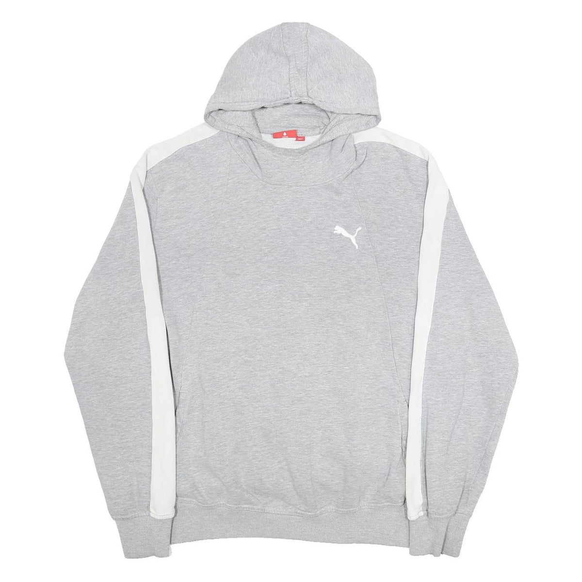 PUMA Womens Grey & White Hoodie 2XL Cotton Blend Casual Sportswear Sweatshirt