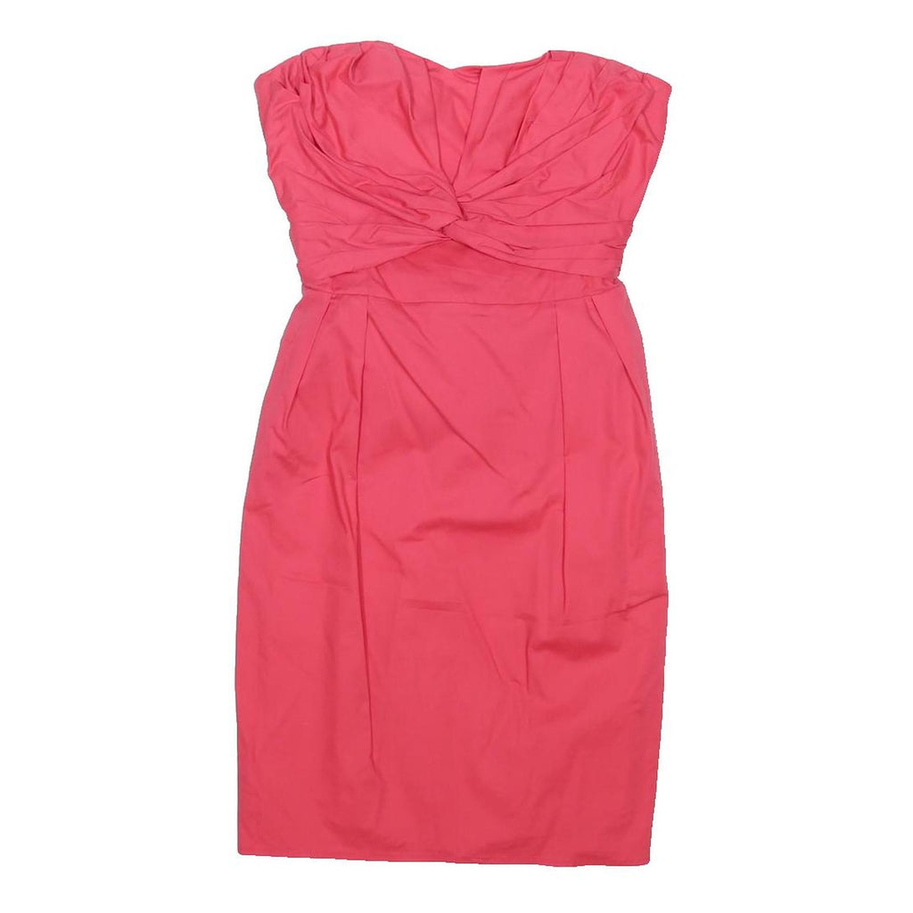 COAST Womens Pink Strapless Sheath Dress Polyester Blend UK 10 Evening Formal