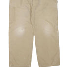CARHARTT Mens Cotton Blend Beige Regular Zip Trousers W38 L30 Workwear Utility