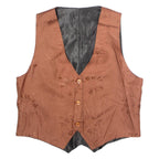 Womens Blazer Waistcoat Orange Floral XL