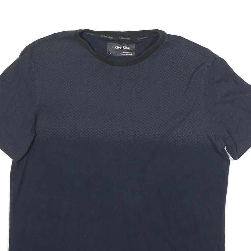 CALVIN KLEIN JEANS Mens Navy Blue Short Sleeve Crew Neck Plain T-Shirt M