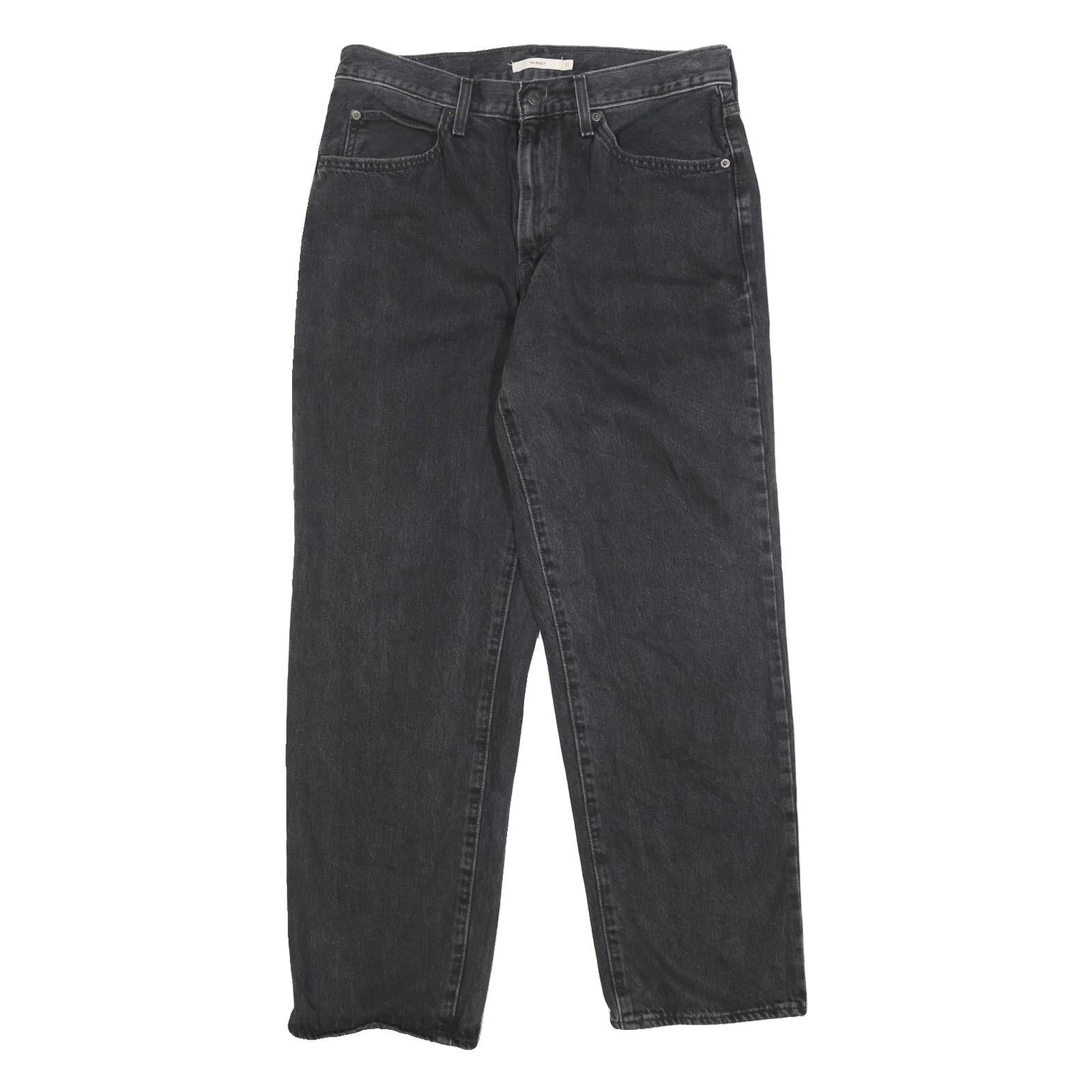 LEVI'S Womens Jeans Black Loose Straight Denim Medium W31 L31 Classic Fit