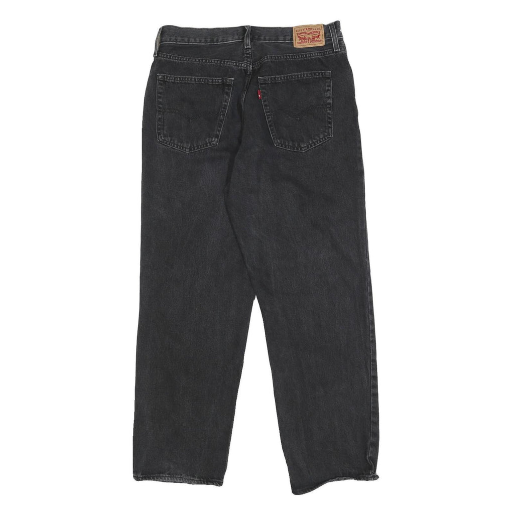 LEVI'S Womens Jeans Black Loose Straight Denim Medium W31 L31 Classic Fit