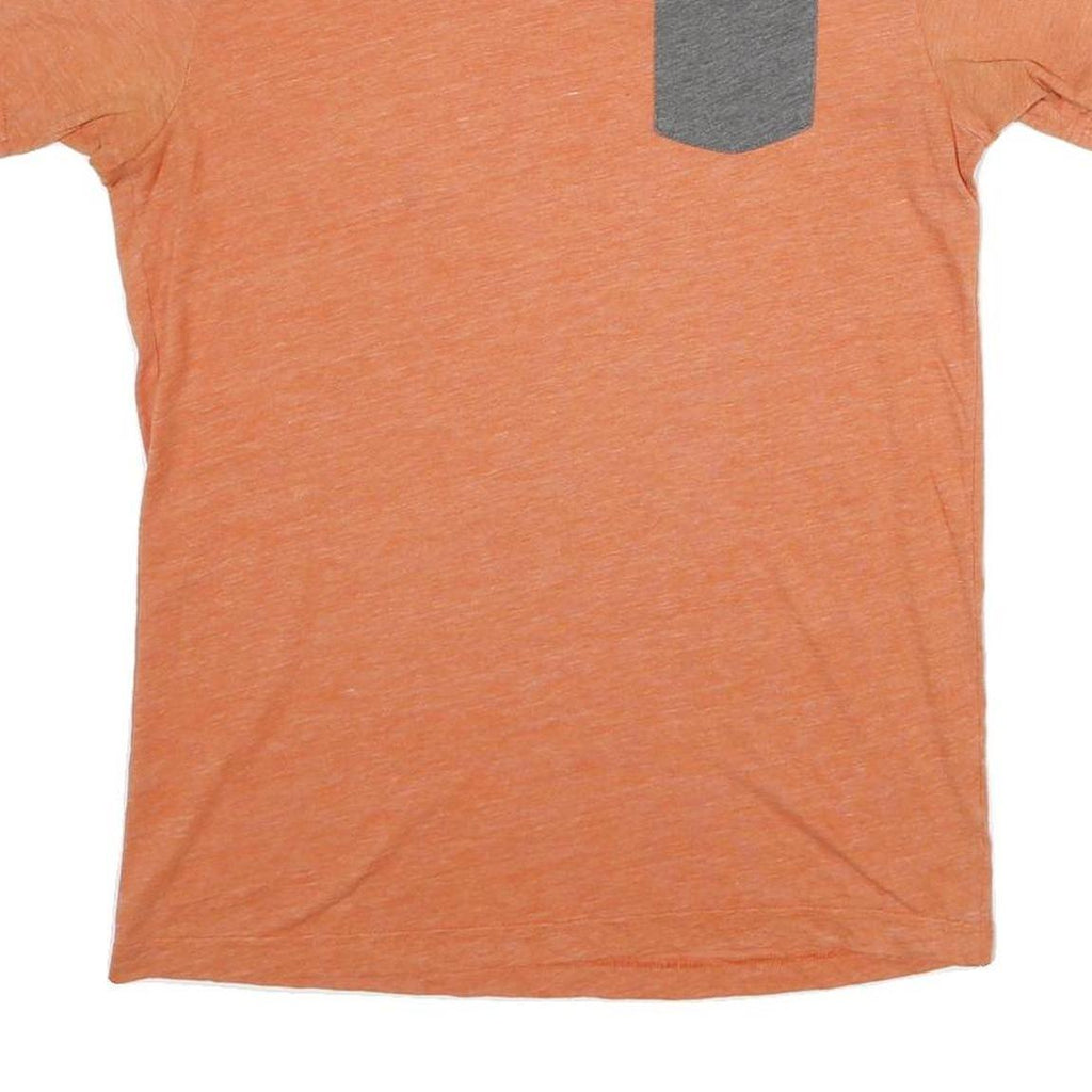 THE NORTH FACE Mens Orange & Grey Casual T-Shirt M Short Sleeve Crew Neck Pocket