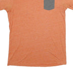 THE NORTH FACE Mens Orange & Grey Casual T-Shirt M Short Sleeve Crew Neck Pocket