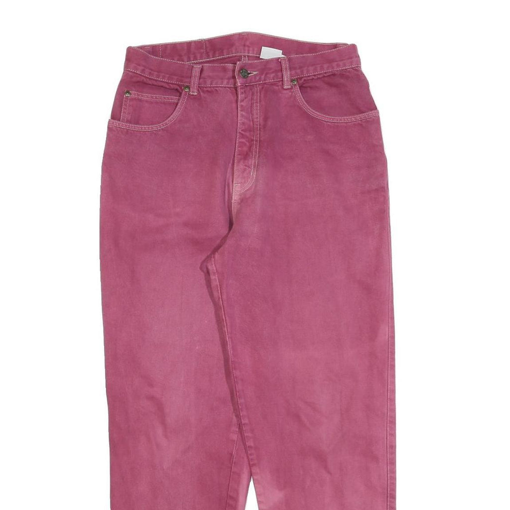 NORWISS Womens Jeans Pink Regular Straight Denim Light W30 L28 Classic Zip
