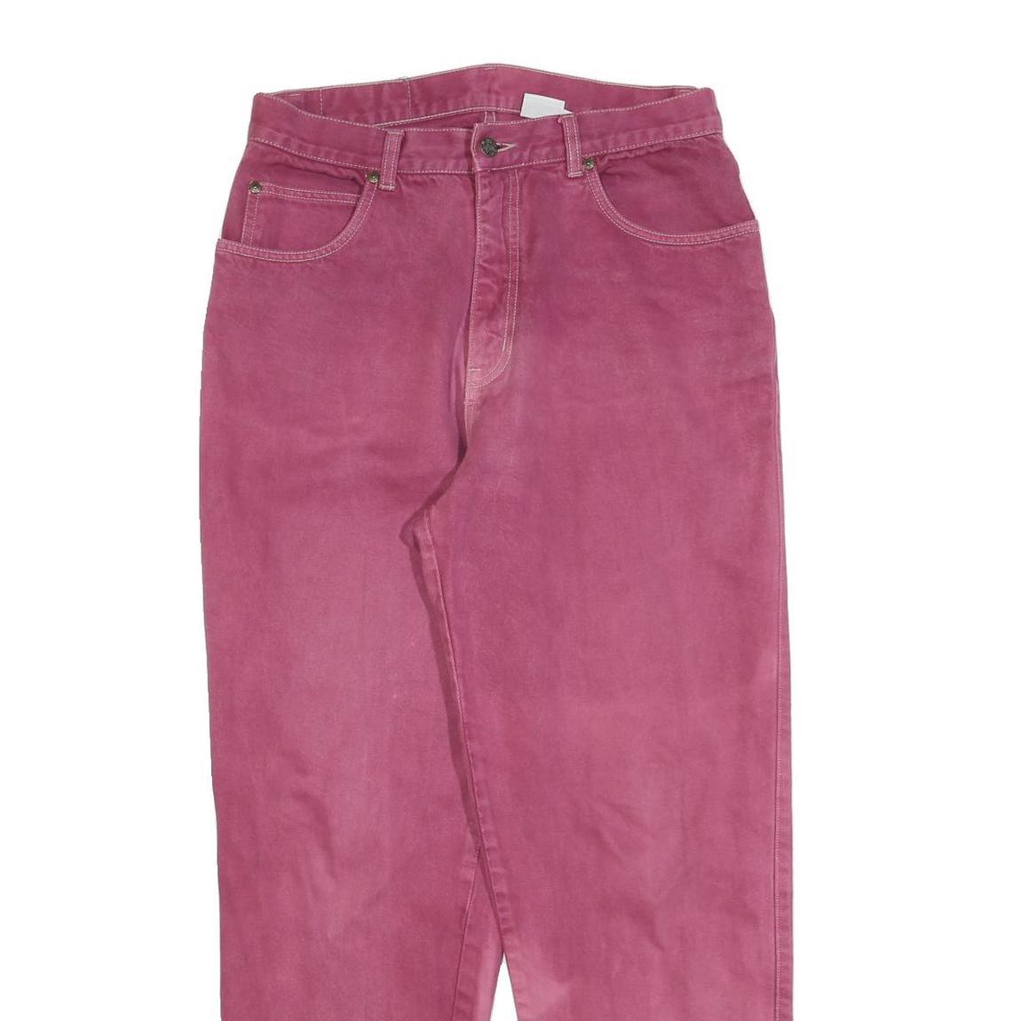 NORWISS Womens Jeans Pink Regular Straight Denim Light W30 L28 Classic Zip