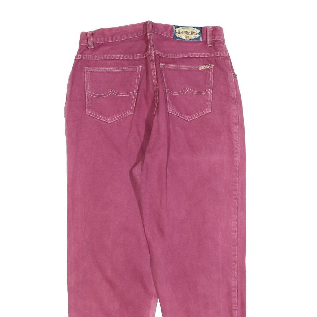 NORWISS Womens Jeans Pink Regular Straight Denim Light W30 L28 Classic Zip