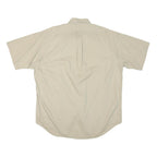 RALPH LAUREN Mens Beige Cotton Blend Casual Shirt L Embroidered Logo