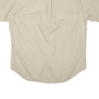 RALPH LAUREN Mens Beige Cotton Blend Casual Shirt L Embroidered Logo