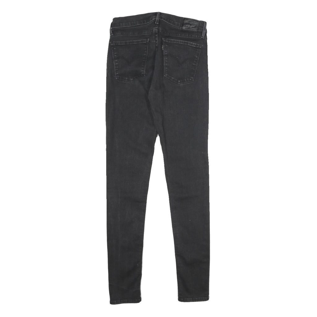 LEVI'S Womens Jeans Black Slim Skinny Denim Medium W29 L30 710 Super Skinny