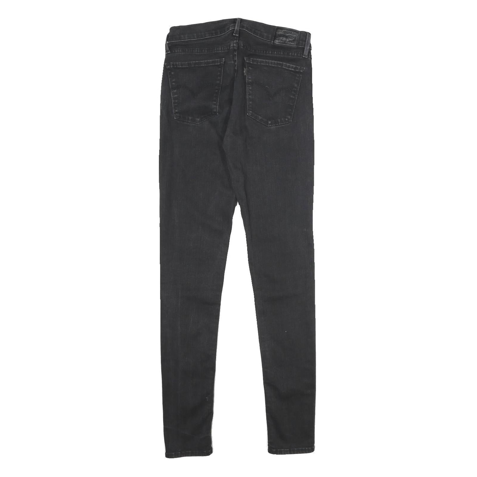 LEVI'S Womens Jeans Black Slim Skinny Denim Medium W29 L30 710 Super Skinny