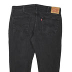 LEVI'S Mens Jeans Black Regular Straight Denim Medium W36 L22 Classic Zip Cotton
