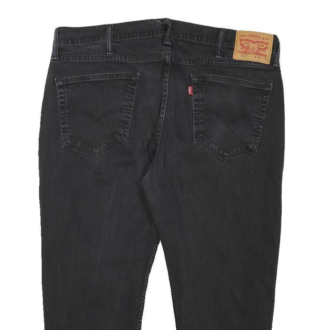 LEVI'S Mens Jeans Black Regular Straight Denim Medium W36 L22 Classic Zip Cotton