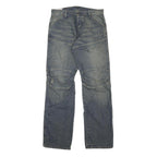 JET LAG Mens Relaxed Denim Jeans Blue W34 L34 Distressed Button Closure