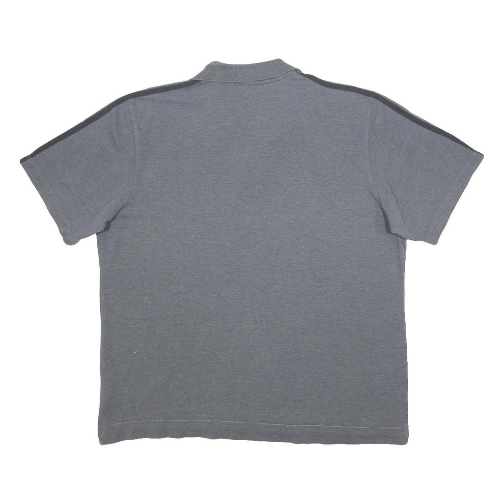 ADIDAS Mens Grey Short Sleeve Plain XL Cotton Blend Polo Shirt Sports Casual