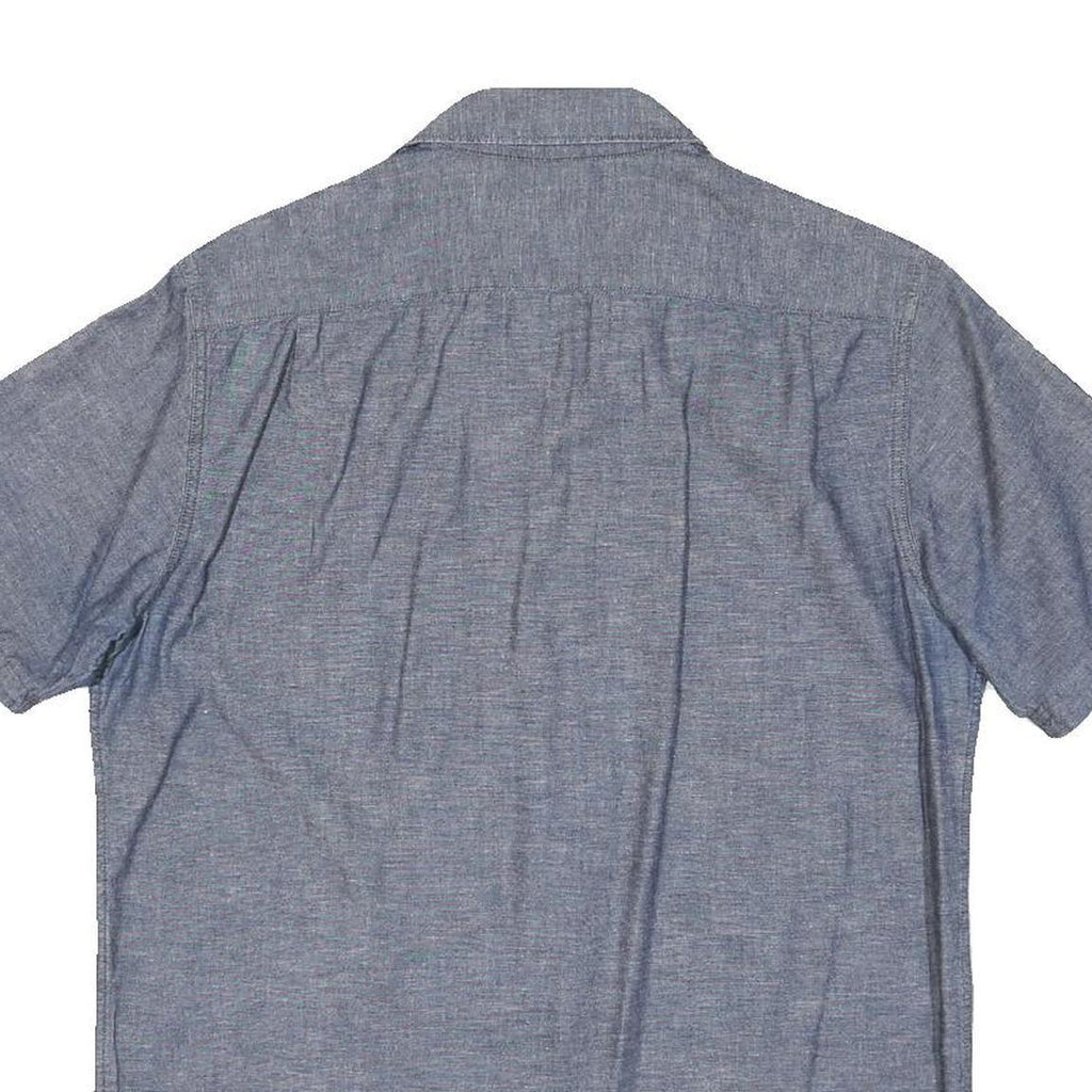 LEVI'S Mens Blue Shirt M Cotton Blend Short Sleeve Casual Summer Button Front