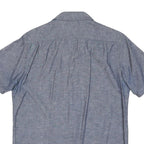 LEVI'S Mens Blue Shirt M Cotton Blend Short Sleeve Casual Summer Button Front