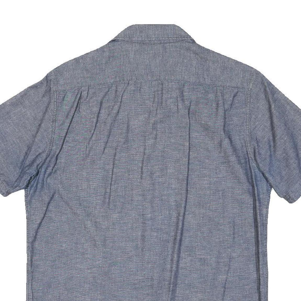 LEVI'S Mens Blue Shirt M Cotton Blend Short Sleeve Casual Summer Button Front